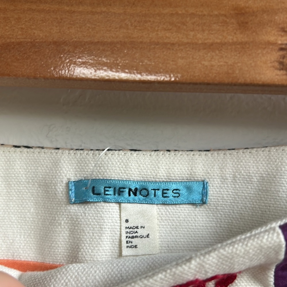 NWT Anthropologie Leif Notes Embroidered Multicolor Skirt - Picture 5 of 11